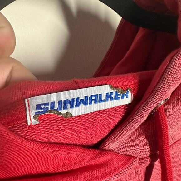 Sunwalker Men's Sun Red Hoodie Sweatshirt Size XXL - Picture 3 of 10